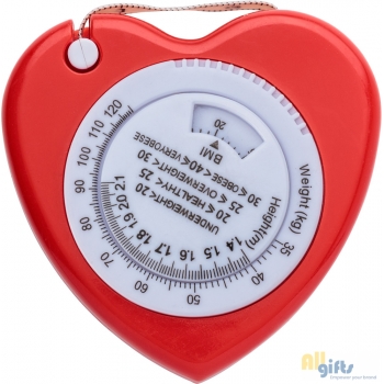 Afbeelding van relatiegeschenk:BMI meetlint in de vorm van een hart, ca. 150 cm