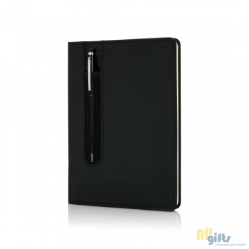Afbeelding van relatiegeschenk:Standaard hardcover PU A5 notitieboek met stylus pen