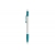 Balpen Cosmo Hardcolor met boogclip wit / turquoise