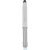 Xenon stylus balpen met LED lampje wit/zilver