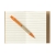 Eco notitieboekje (A7) met balpen oranje