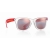 Klassieke zonnebril met spiegelglazen (UV400) rood
