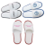 Paar slippers, open teen 