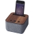 Shae Bluetooth® speaker van stof en hout donker bruin