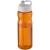H2O Eco sportfles met tuitdeksel (650 ml) oranje/ wit