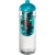 H2O Active® Vibe 850 ml drinkfles en infuser met koepeldeksel Transparant/ Aqua blauw