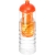 H2O Treble drinkfles en infuser (750 ml) transparant/ oranje