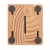 5-Delige messenset in blok hout