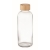 Glazen drinkfles bamboe dop (650 ml) transparant