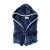VINGA Louis luxe pluche RPET badjas maat S/M donkerblauw