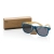 Bamboe en RCS zonnebril van gerecycled plastic blauw