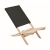 Opvouwbare houten strandstoel zwart