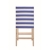 Opvouwbare houten strandstoel wit/blauw