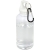 Oregon 400 ml waterfles van RCS-gecertificeerd gerecycled plastic met karabijnhaak wit