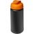 Baseline 500 ml gerecyclede drinkfles met klapdeksel zwart/oranje