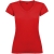 Victoria damesshirt met V-hals en korte mouwen rood