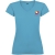 Victoria damesshirt met V-hals en korte mouwen turquoise