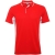 Montmelo unisex sportpolo met korte mouwen rood/wit