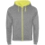 Fuji unisex sweatjack Heather grijs/Fluor Yellow