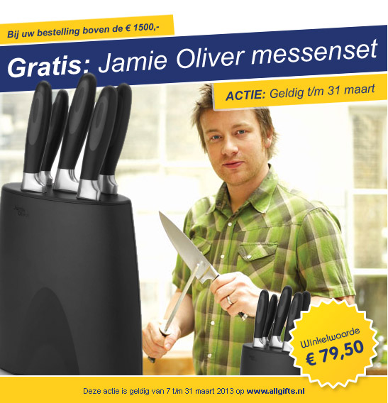 Beheer tempel Bemiddelen Gratis Jamie Oliver messenset