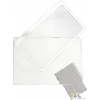 Afbeelding van relatiegeschenk:Ultra dun plastic vergrootglas, rechthoekig model.