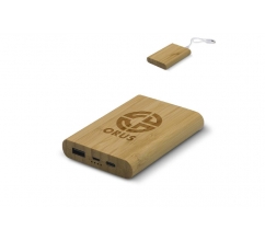 Powerbank bamboe 5.000mAh bedrukken