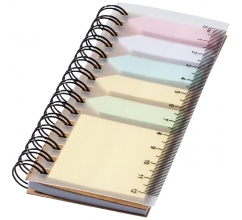 Spinner notitieboek met gekleurde sticky notes bedrukken