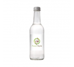 Glazen fles met 330 ml bronwater bedrukken