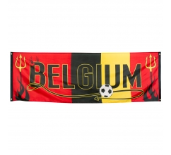 St. Polyester banner 'Belgium' (74 x 220 cm) bedrukken