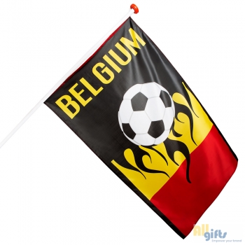 Afbeelding van relatiegeschenk:St. Polyester vlag 'Belgium' (90 x 150 cm)