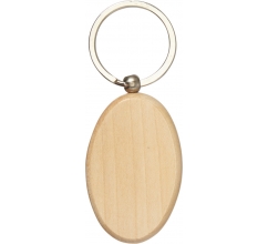 Ovale houten sleutelhanger bedrukken