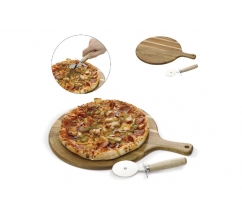 Pizzaplank met snijder bedrukken