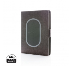 Air notebook cover A5 met 5W draadloze 4.000 mAh powerbank bedrukken