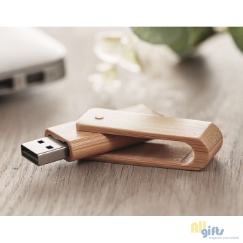 Afbeelding van relatiegeschenk:Bamboe USB stick  16GB