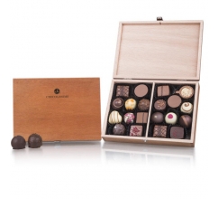 ChocoClassic - Pralines Pralines in een houten kistje bedrukken