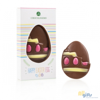 Afbeelding van relatiegeschenk:Easter Goodies - 1 chocolade ei figuurtje Chocolade paasfiguurtje