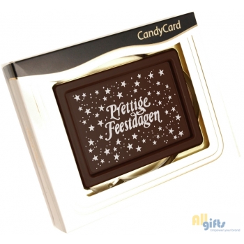 Afbeelding van relatiegeschenk:Chocolade kerstkaart Standaard