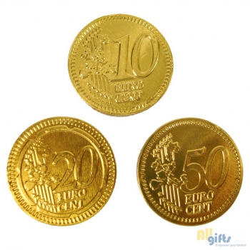 Afbeelding van relatiegeschenk:Chocolade munt 1 Euro 2,8 cm