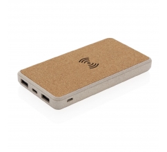 Kurk en tarwestro 8000 mAh 5W draadloze powerbank bedrukken