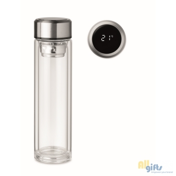 Afbeelding van relatiegeschenk:Glazen fles thermometer 390ml