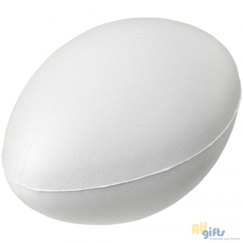 Afbeelding van relatiegeschenk:Ruby rugby ball shaped stress reliever