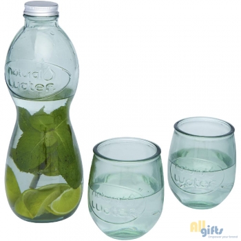 Afbeelding van relatiegeschenk:Brisa 3-delige glazenset van gerecycled glas
