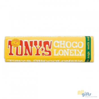 Afbeelding van relatiegeschenk:Tony's Chocolonely Melk-Nougat reep, 47 gram