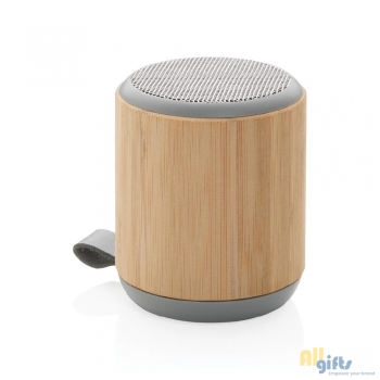 Afbeelding van relatiegeschenk:Bamboe en fabric 3W draadloze speaker