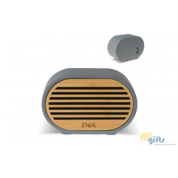 Afbeelding van relatiegeschenk:Speaker and wireless charger limestone 5W