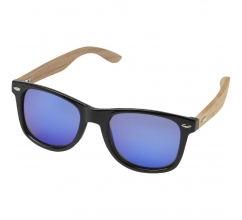 Hiru gespiegelde gepolariseerde zonnebril van rPET/hout in geschenkverpakking bedrukken