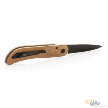 Afbeelding van relatiegeschenk:Nemus Luxe houten mes met slot