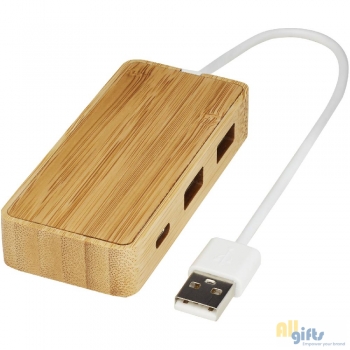 Afbeelding van relatiegeschenk:Tapas USB hub van bamboe