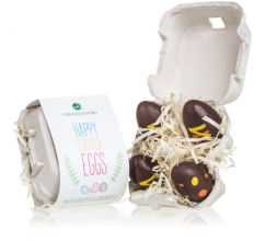 Happy Eggs Quartet - Chocolade paaseitjes Chocolade paasfiguurtjes bedrukken