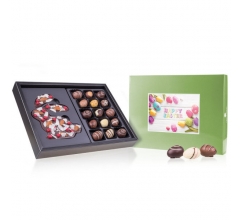 Pasen - ChocoPostcard - Maxi - Puur - Met chocolade paaseitjes Paaschocolade en een p bedrukken